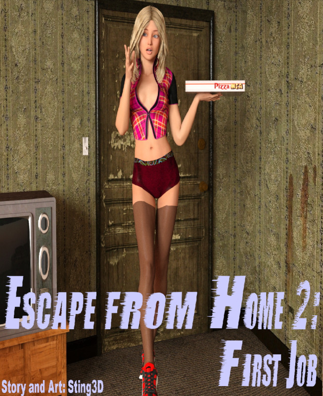 Sting3D - Escape From Home 2 First Job 3D Porn Comic
