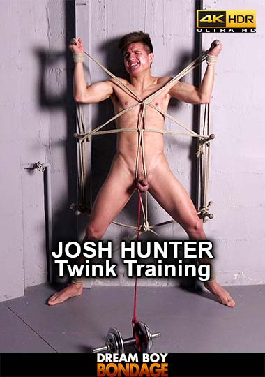 Description:A smooth-bodied, 18-year-old twink is expertly roped in a varie...
