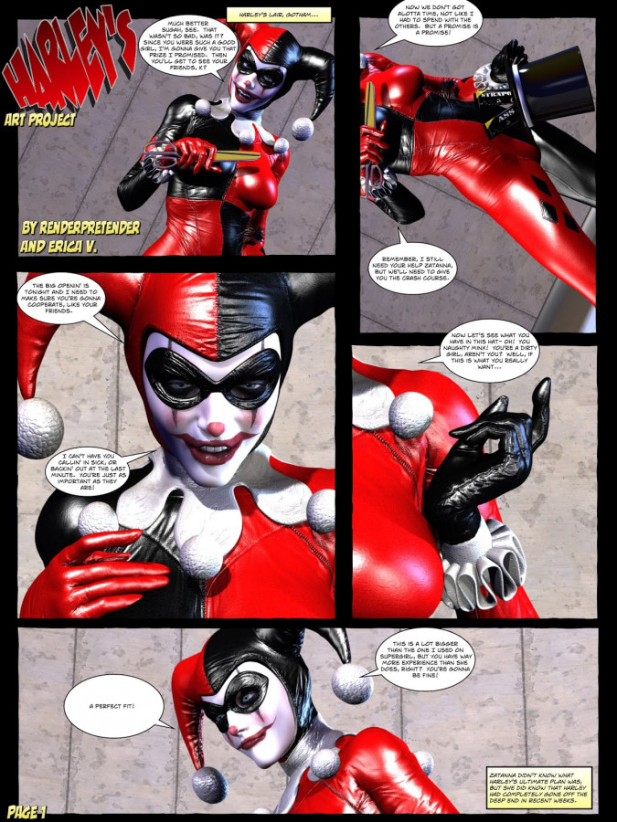 RenderPretender – Harley Art Project 3D Porn Comic