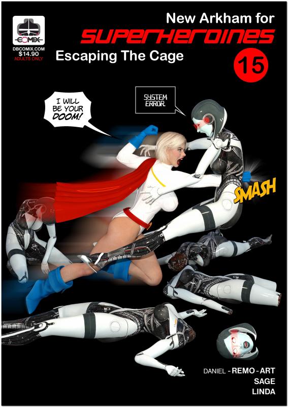 New Arkham For Superheroines 15 Escaping The Cage 3D Porn Comic