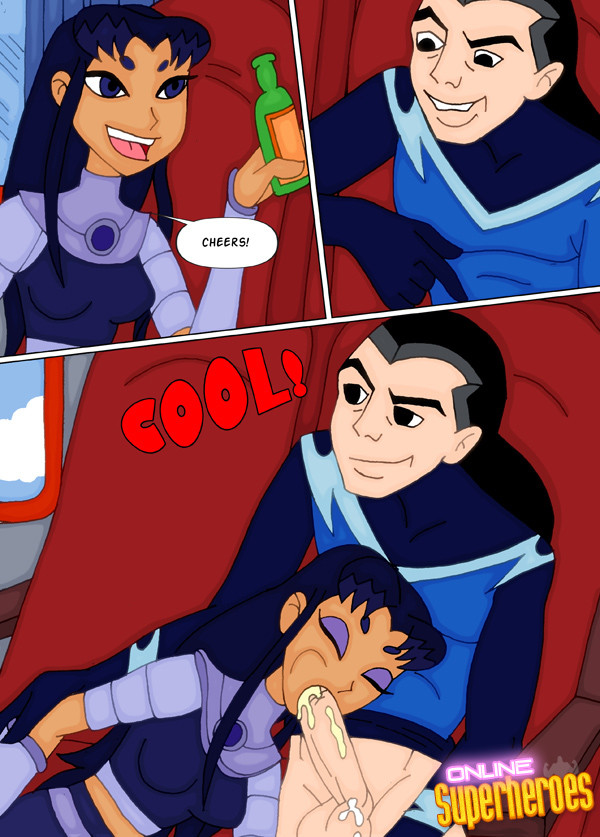 Online SuperHeroes - The Teen Titans Are Having Sex On The Plane Porn Comics