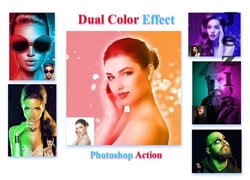 Dual Color Effect Photoshop Action - 4524037