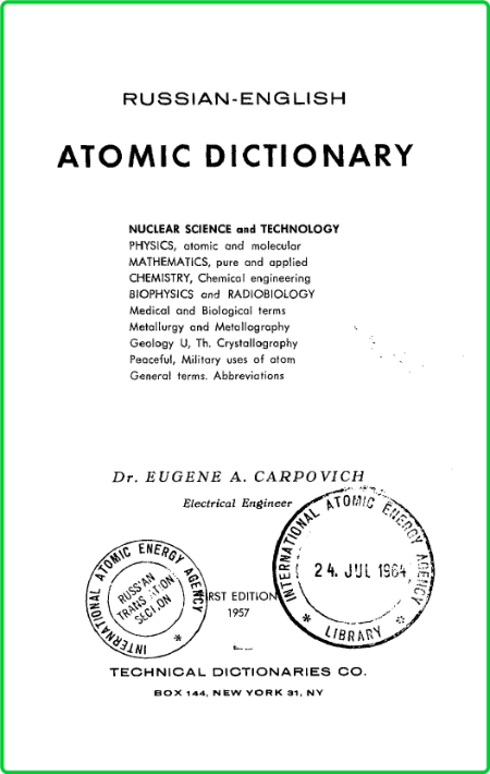 Atomic Dictionary Nuclear Science And Technology