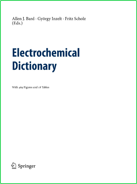 Electrochemical Dictionary A308d9c9ee09c26c8138102332d189a8