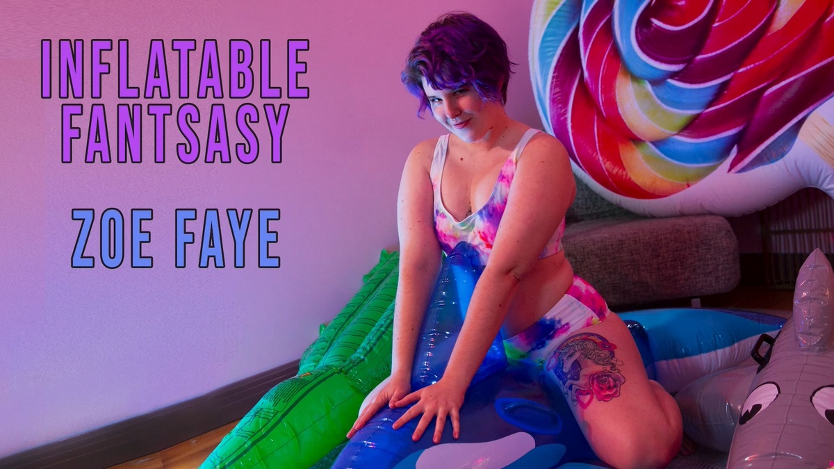 [GirlsOutWest.com] Zoe Faye. (Inflatable Fantasy) [2021-07-02, Amateur Girls, Solo, Masturbation, Hairy, Anal, Dildo, 1080p]