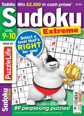 PuzzleLife Sudoku Extreme   Issue 65, 2021
