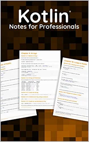 Android Programming with Kotlin for Professionals guide to kotlin programming notes for Professionals step by step