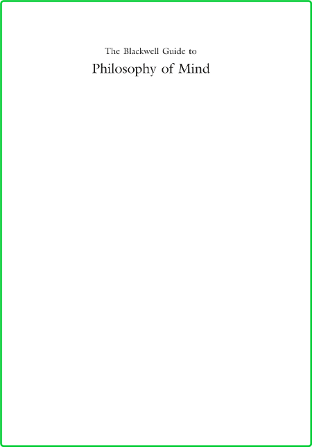 Philosophy of Mind Guide Blackwell