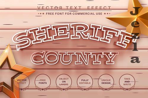 Sheriff County - Edit Text Effect - 6359218