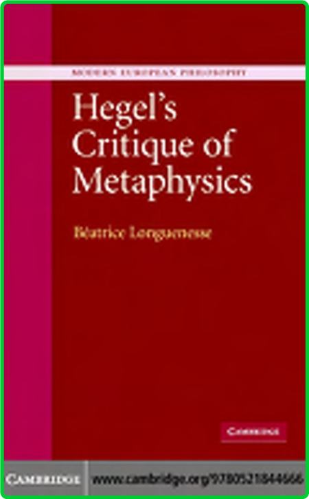Hegels Critique Of Metaphysics