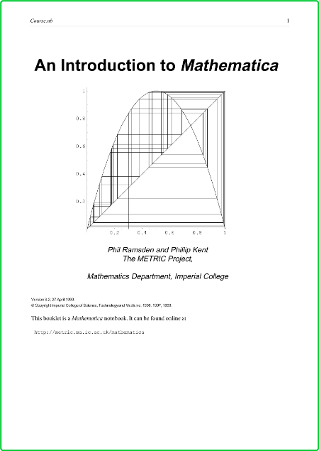 Introduction to Mathematica 8ff232930e080cc81a16304be343c93d