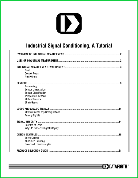 Industrial Signal Conditioning A Tutorial
