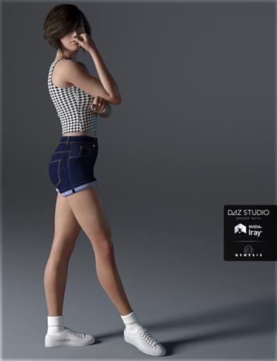 H&C SHORT CASUAL A FOR GENESIS 3 FEMALE(S)