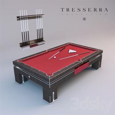 3DSky   Pool table and cue rack Tresserra Bolero. Pool table and Cue Rack.