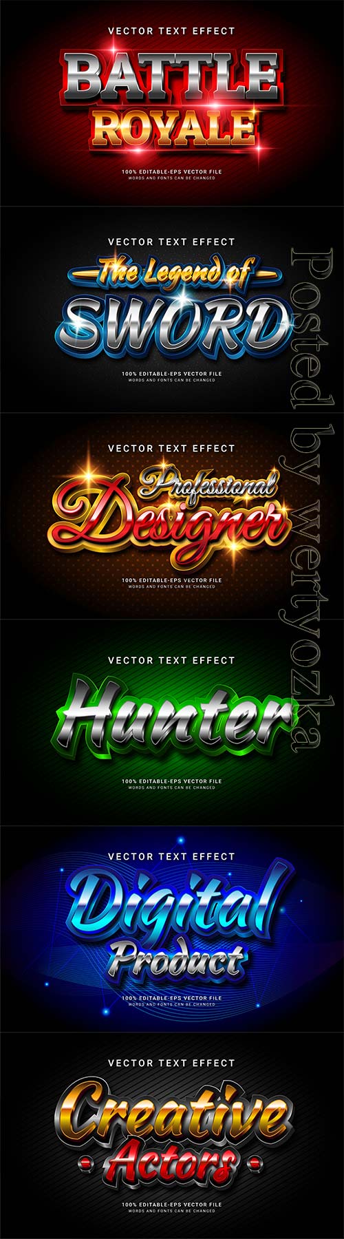 3d editable text style effect vector vol 838