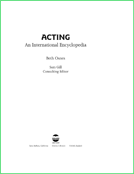 Encyclopedia of Acting