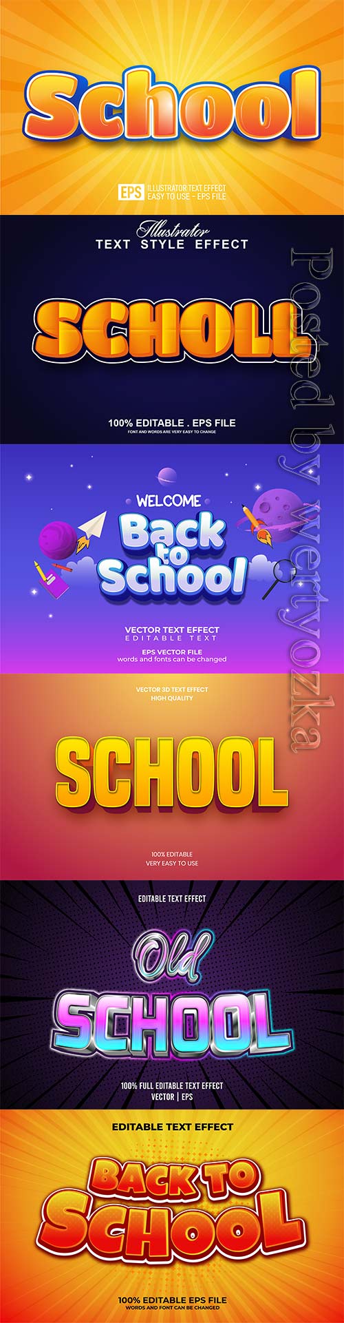 Back to school editable text effect vol 18