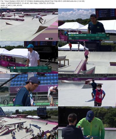 Tokyo Olympics 2020 2021 07 25 Mens Skateboarding Street Final 720p HEVC x265 
