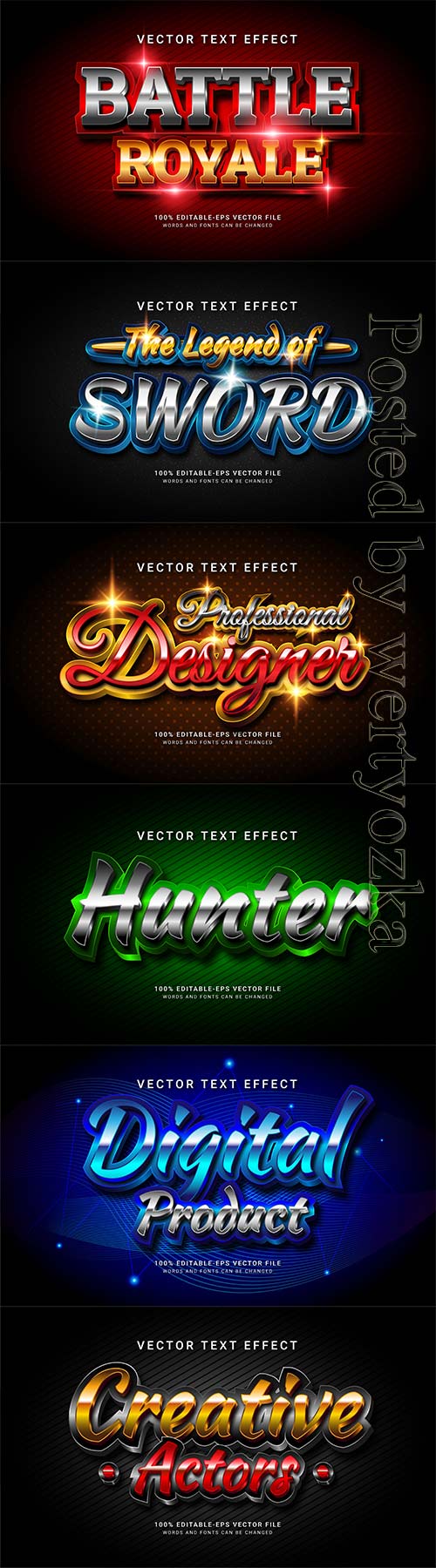 3d editable text style effect vector vol 838