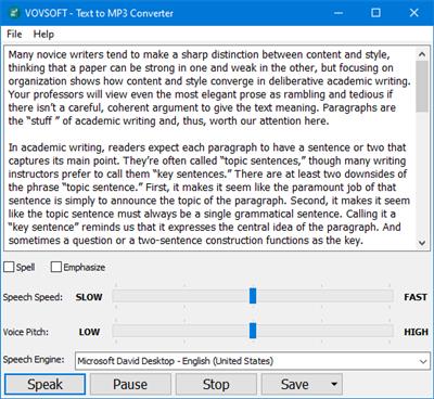 VovSoft  Text to MP3 Converter 1.5