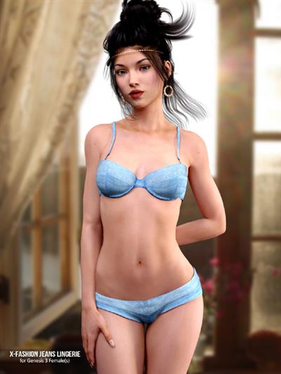 X FASHION JEANS LINGERIE FOR GENESIS 3 FEMALES