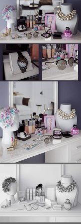 Beauty Salon 3ds Max Templates   Glamorous Set