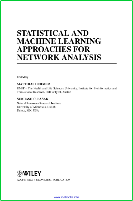 Statistical and Machine Learning Approaches for NetWork Analysis