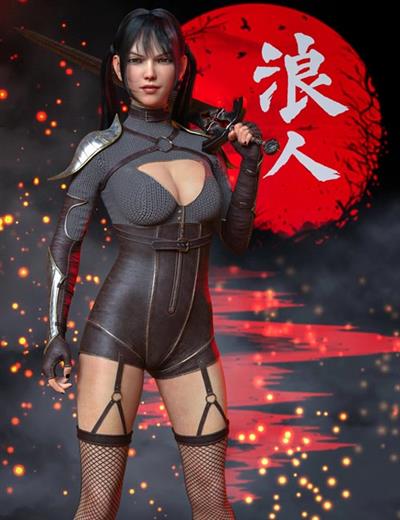 RONIN WARRIOR OUTFIT FOR GENESIS 8 FEMALES