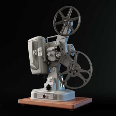 Turbosquid   Keystone 109D 8mm Cinema Projector