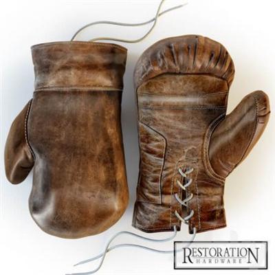 3DSky   Restoration Hardware, Vintage Leather Boxing Gloves