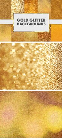 10 Gold Glitter Backgrounds Collection