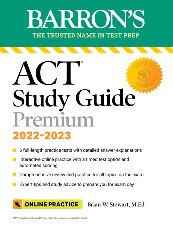 ACT Premium Study Guide: with 6 practice tests (Barron's Test Prep), 5th Edition