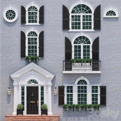 3DSky   Windows and doors in the style of English classics 1