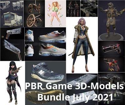 PBR Game 3D Models Bundle July 2021