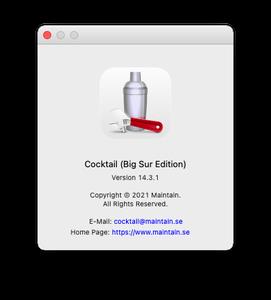 Cocktail  Big Sur Edition 14.3.1 macOS 64bc1b4d228f98f5a2c13ecc2d3713d5
