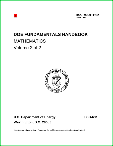 Us Department of Energy Mathematics Volume 2 of 2