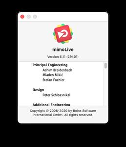 mimoLive 5.11 macOS