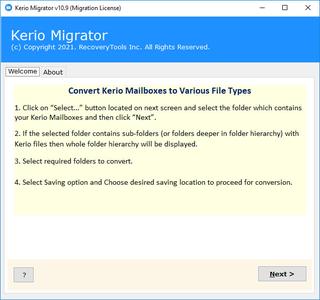 RecoveryTools Kerio Migrator 10.9