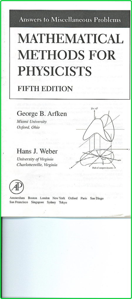 Mathematical Methods For Physicists 8861d1e5120a8ed4a59b5789e3391882