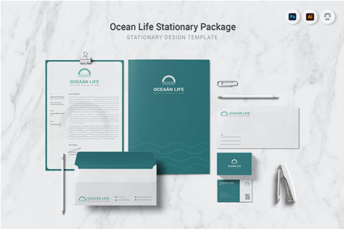 Ocean Life Stationary device for brand identity