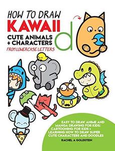 How to Draw Kawaii Cute Animals + Characters from Lowercase Letters