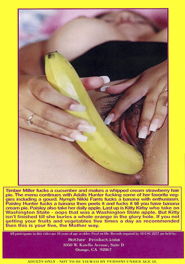 Daily Fruits & Veggies #1 / Ежедневные овощи и фрукты #1 (Fetish Film) [1998 г., Solo, Masturbation, Fetish, Fruits & Veggies, DVDRip] (Timber Miller, Nikki Farris, Paisley Hunter)