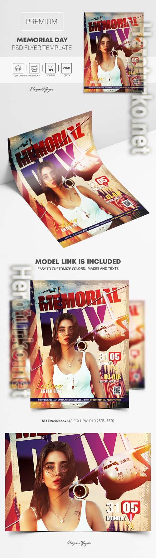 Memorial Day Premium PSD Flyer Template Memorial Day Premium PSD Flyer Template