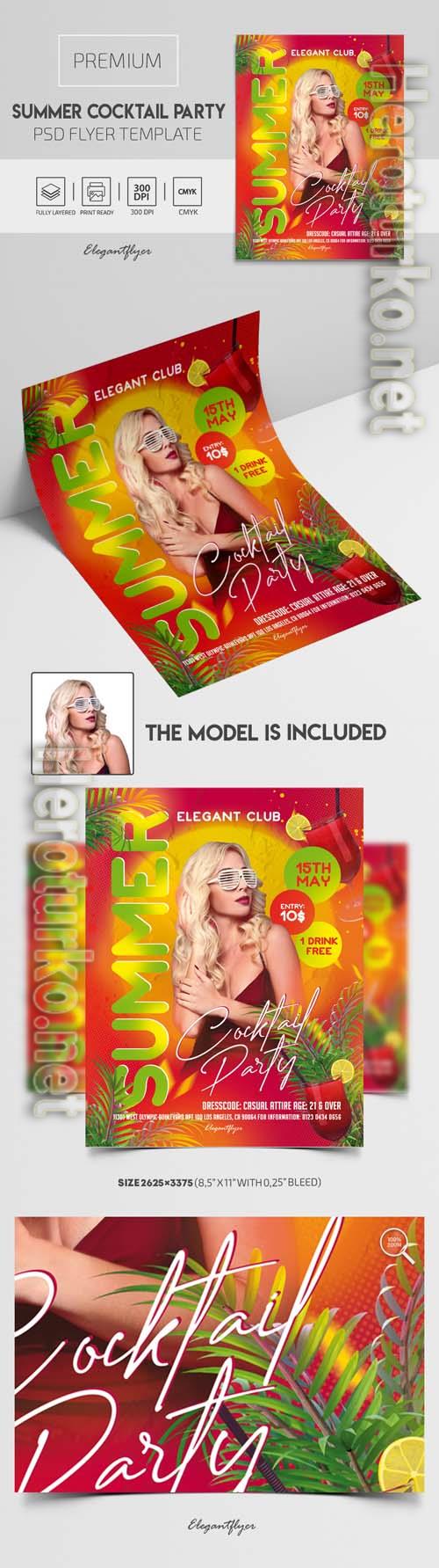 Summer Cocktail Party Premium PSD Flyer Template Summer Cocktail Party Premium PSD Flyer Template