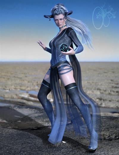 CB DFORCE DARK ESSENCE OUTFIT FOR GENESIS 8 FEMALE(S)