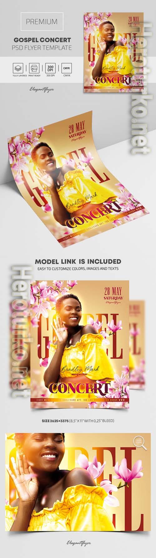 Gospel Concert Premium PSD Flyer Template