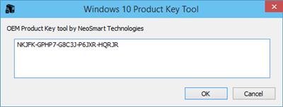 Windows  10 OEM Product Key Tool v1.1.0.2