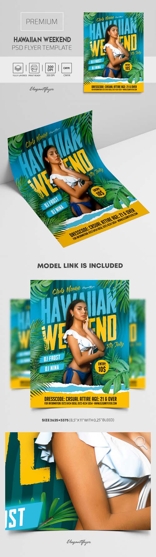 Hawaiian Weekend Premium PSD Flyer Template