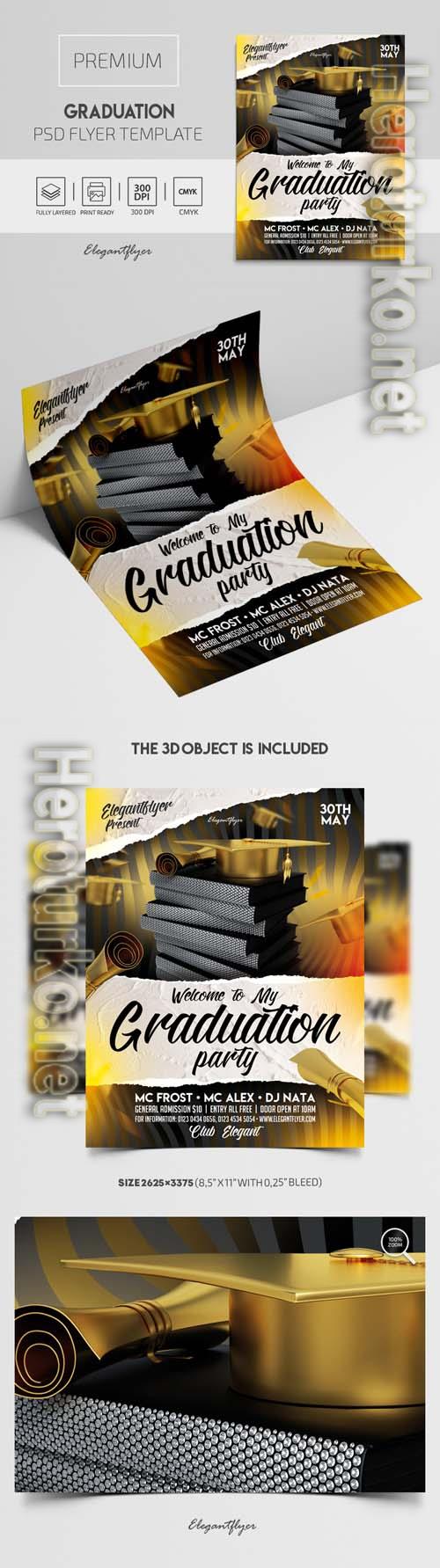 Graduation Premium PSD Flyer Template Graduation Premium PSD Flyer Template