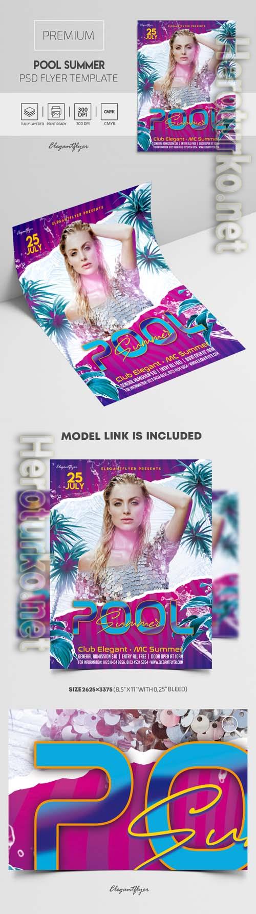 Pool Summer Party PSD Flyer